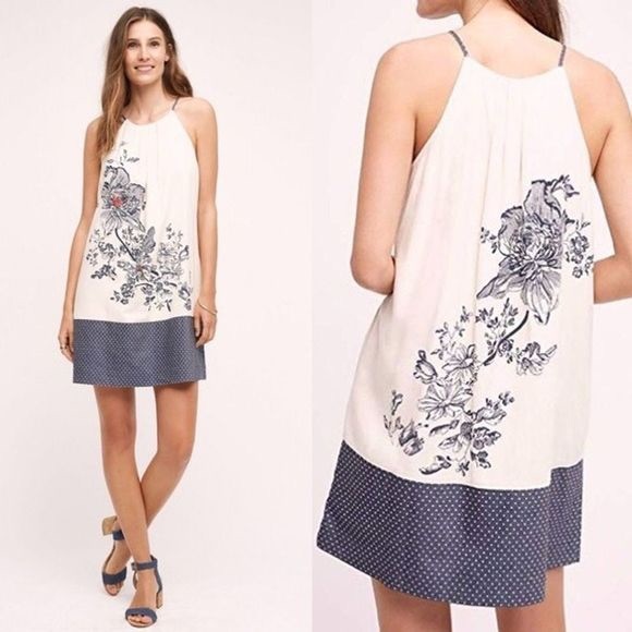 Anthropologie Dresses & Skirts - Anthro Floreat Sava Silk Beaded Halter Dress